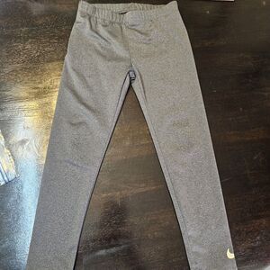 Nike Girls Leggings Size 6 Dri-FIT Gray Athletic Sports Training Pants GG812